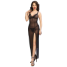 Chilirose - Cr 4723 Nuisette Longue Et String Noir L